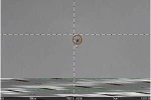 Radar- und optisches Bild einer anfliegenden Drohne