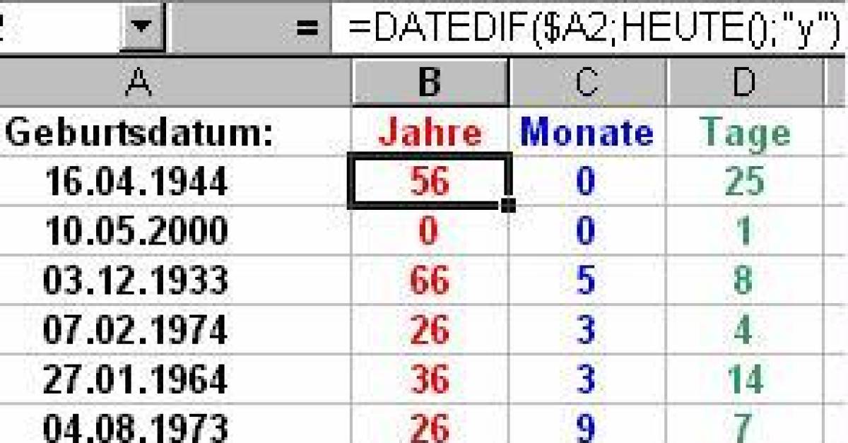 Alter in Jahren, Monaten und Tagen berechnen - pctipp.ch