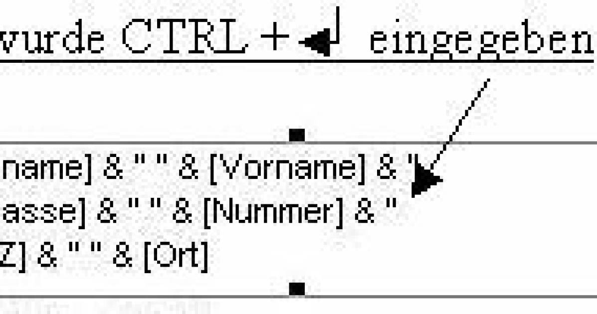 Access Zeilenumbruch in einem Textfeld pctipp.ch