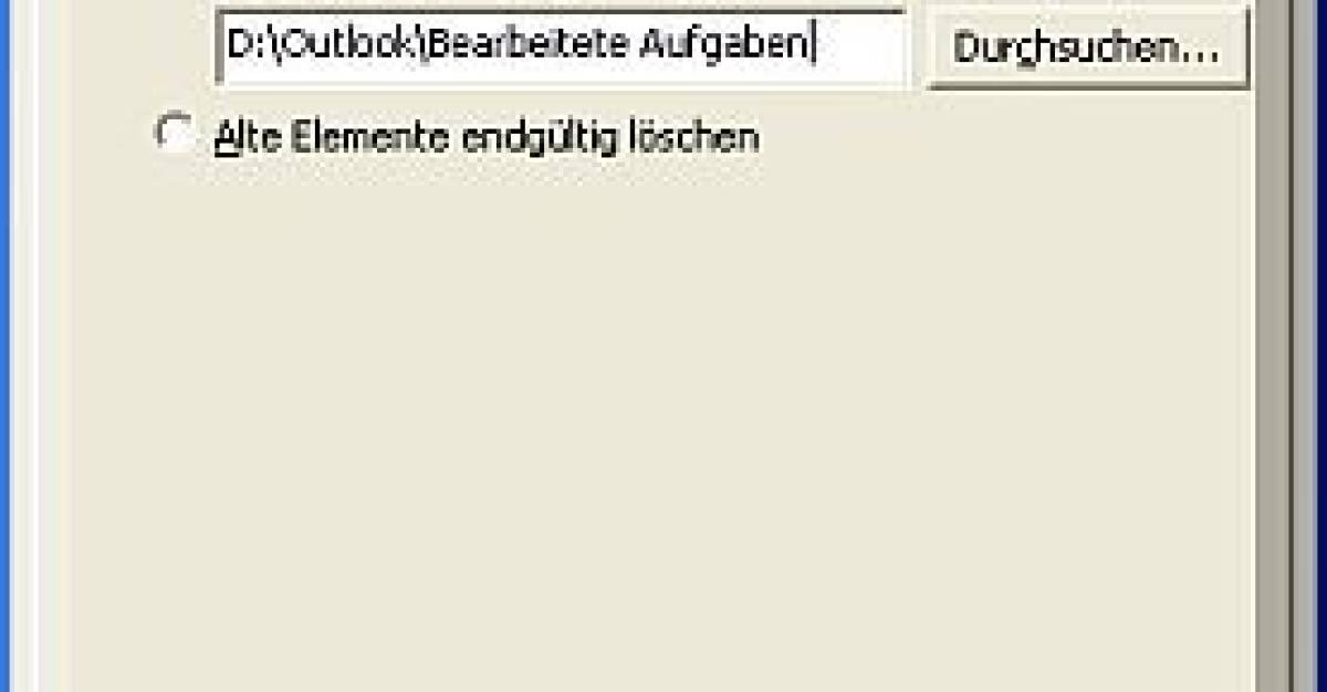 Erledigte Aufgaben aus Outlook archivieren - pctipp.ch