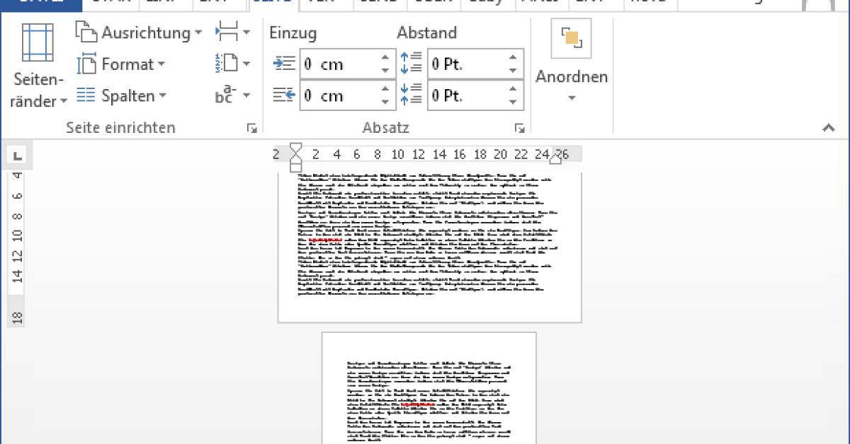 Word: Einzelne Seiten im Querformat - pctipp.ch