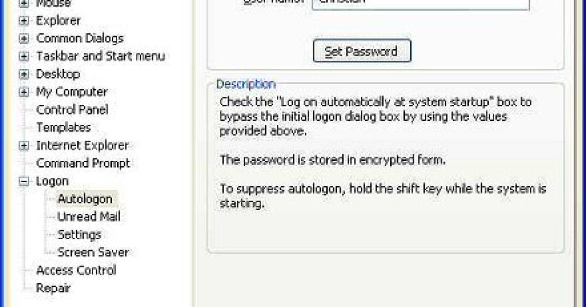 Unter Windows XP automatisch Benutzer anmelden - pctipp.ch