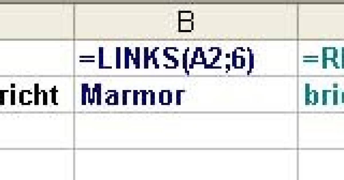 Excel Textteile «abschneiden» pctipp.ch