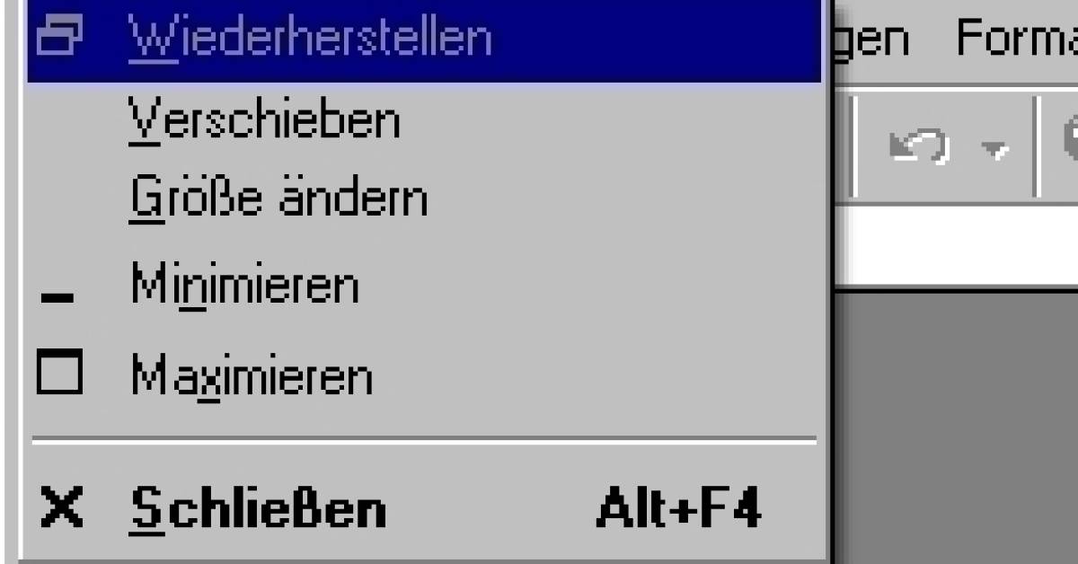 ProgrammFenster mit Pfeiltasten verschieben pctipp.ch