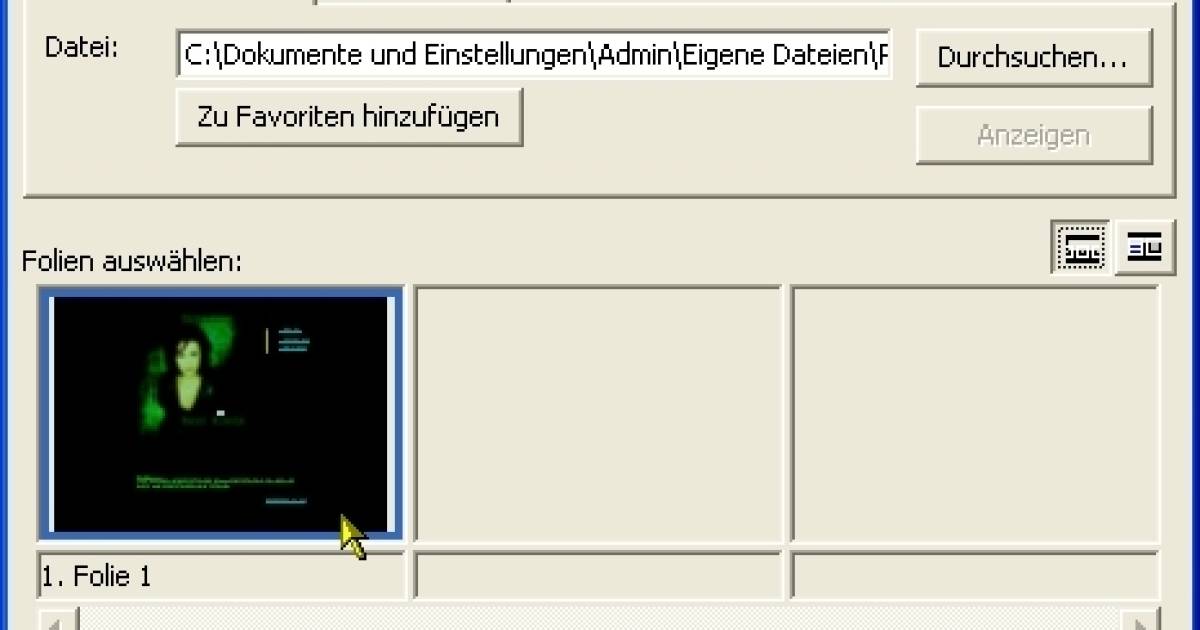 seite in PowerPointPräsentation einbinden pctipp.ch
