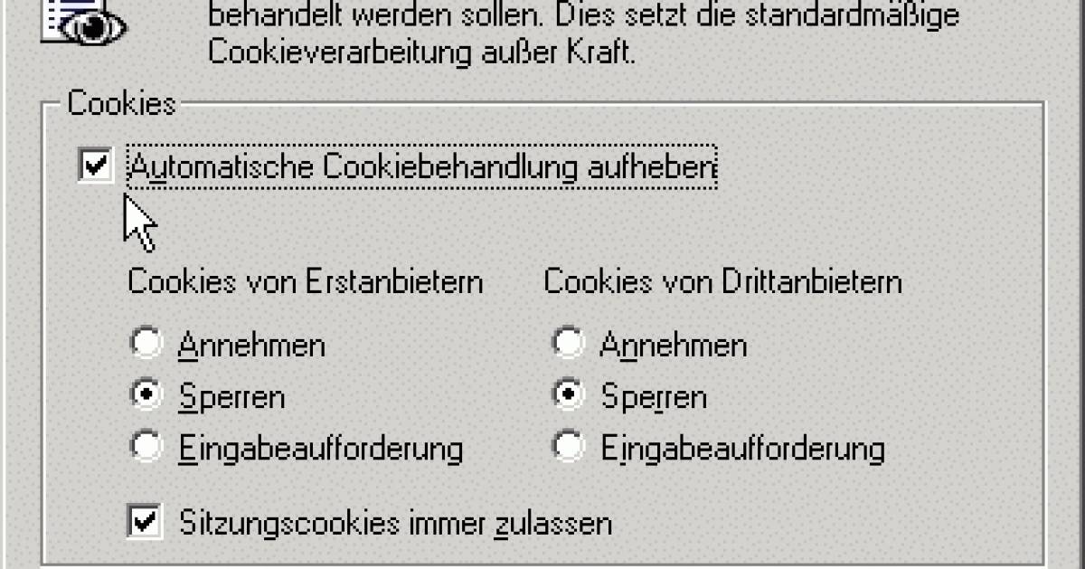 Cookies im IE verwalten pctipp.ch