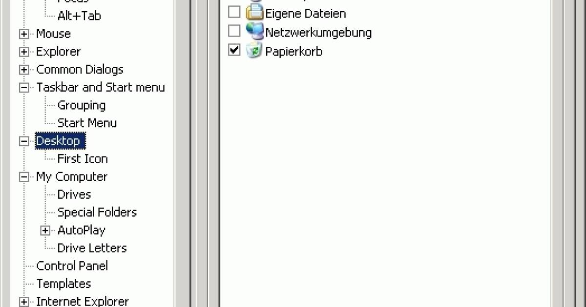 Symbol für Papierkorb verschwunden - pctipp.ch