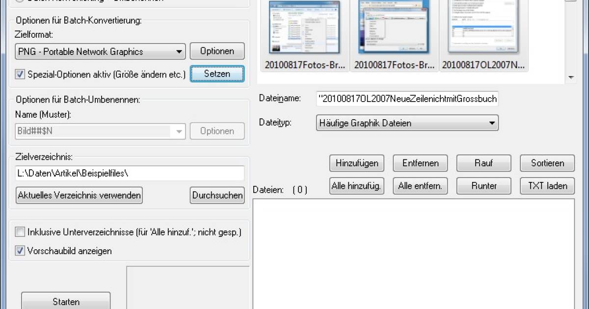Viele Bilder automatisch verkleinern pctipp.ch