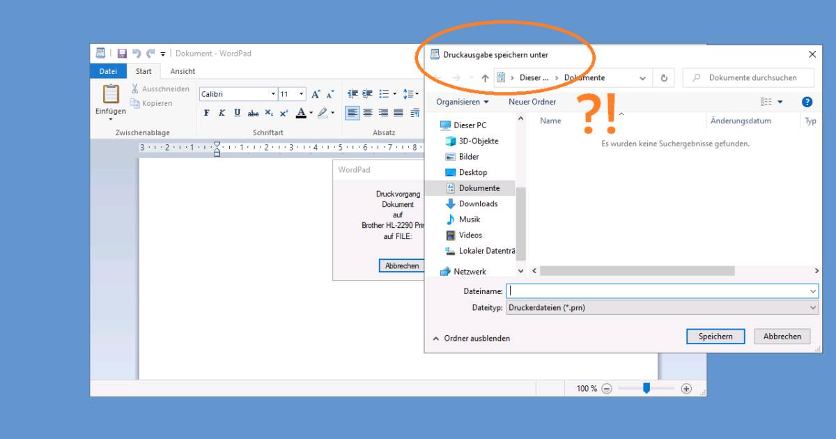 Statt Zu Drucken Kommt Druckausgabe Speichern Unter Windows will beim Drucken immer eine Datei speichern - pctipp.ch