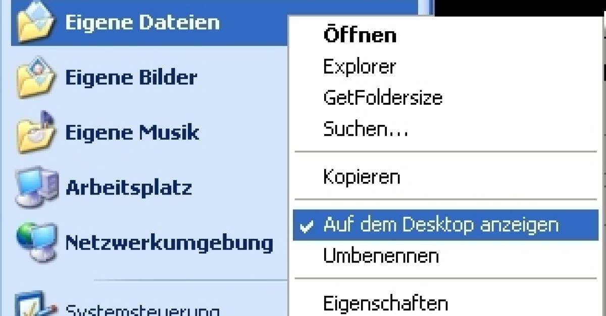 Desktopsymbol «Eigene Dateien» anzeigen lassen pctipp.ch