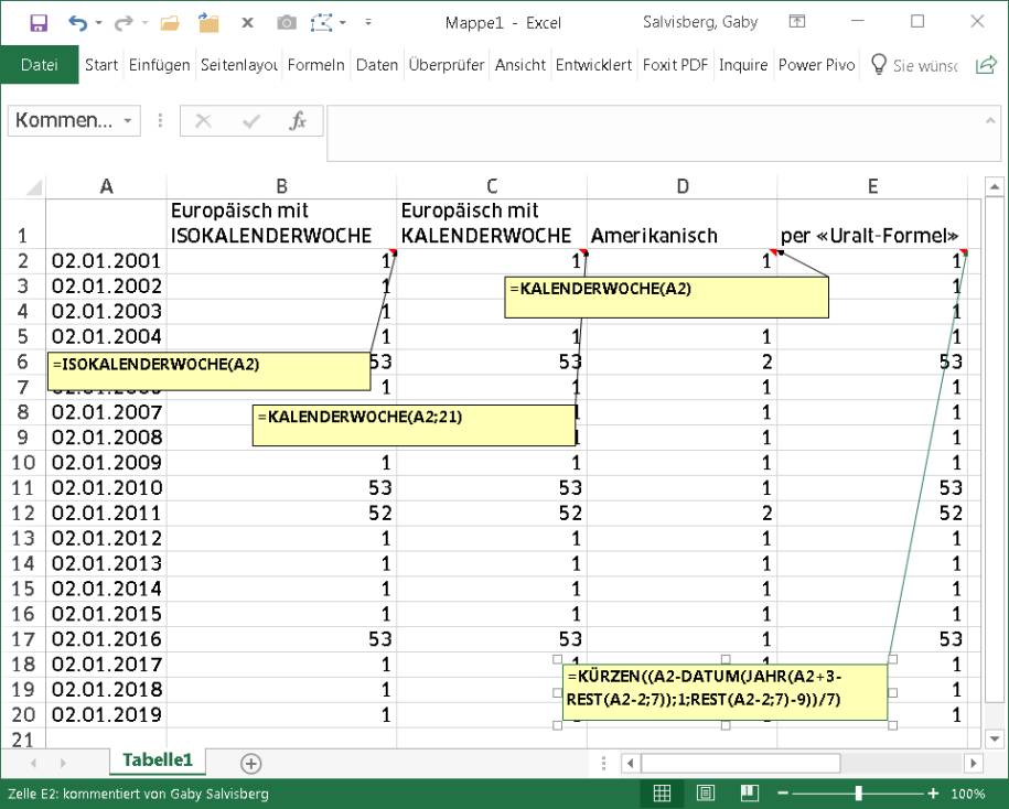 Excel Kalenderwoche Wird Falsch Berechnet Pctipp Ch