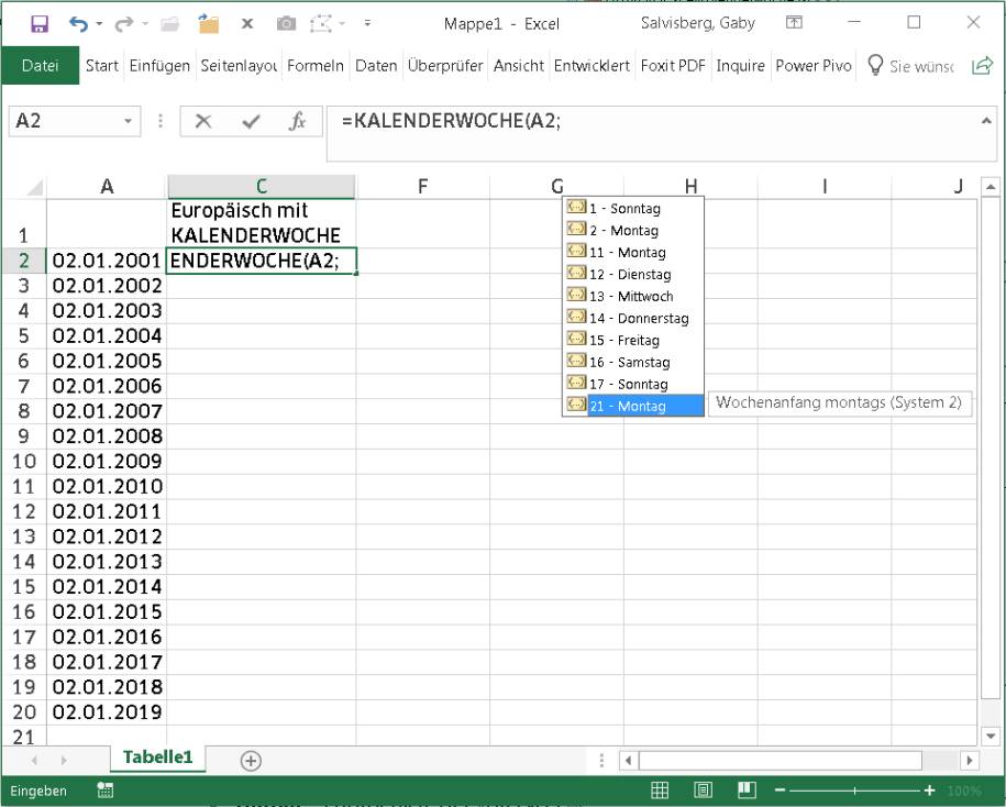 Excel Kalenderwoche Wird Falsch Berechnet Pctipp Ch Folgende tabelle stellt von 1 bis 53 sämtliche kalenderwochen 2021 mit ihrem montags beginnenden startdatum und dem jeweils auf den. excel kalenderwoche wird falsch