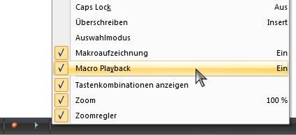 Makros aufzeichnen via Statusleiste