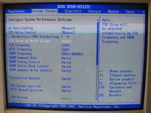 Im BIOS-Setup übertakten Sie den Prozessor