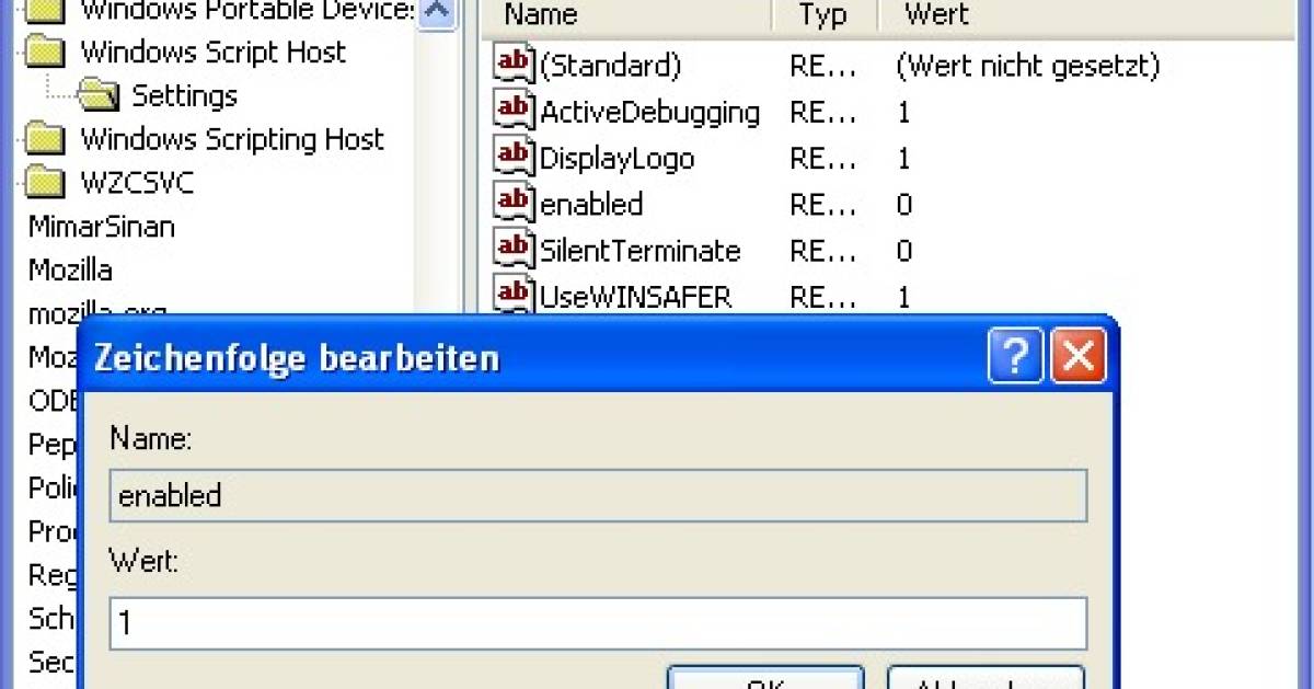 Windows XP: Fehlermeldung betreffs Windows Script Host - pctipp.ch