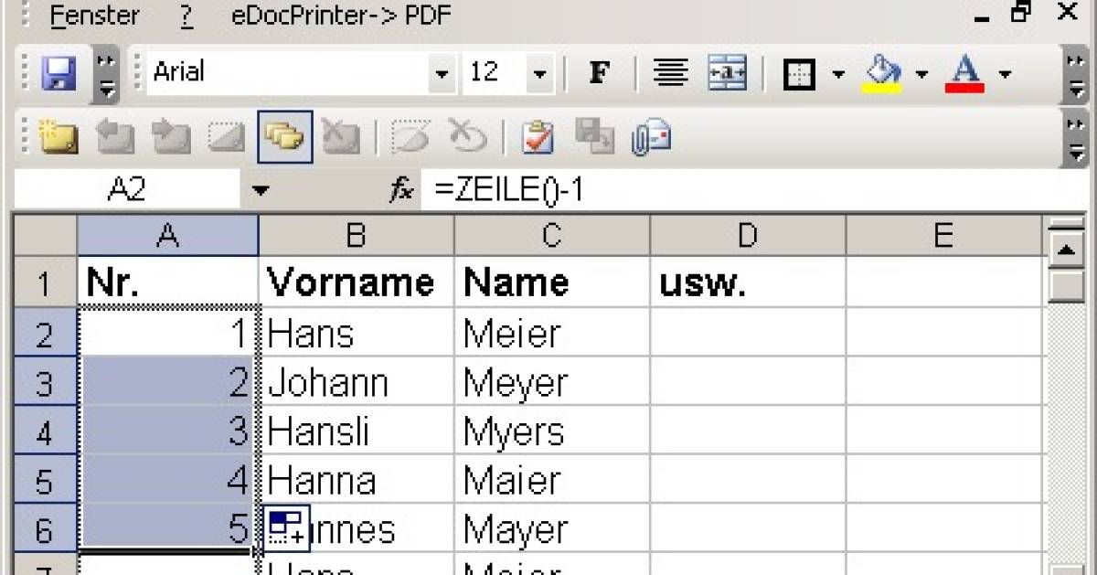 Excel: Fortlaufende Nummerierung automatisch korrigieren ...