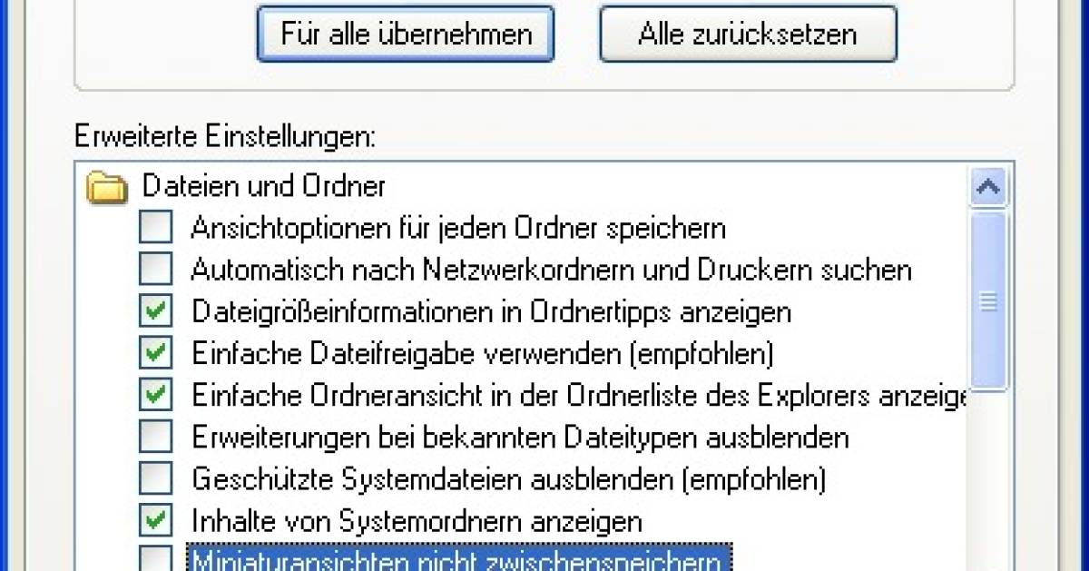 Ansicht und Sortierung beim Speichern - pctipp.ch