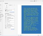 Word-Druckvorschau mit Hintergrundfarbe blau