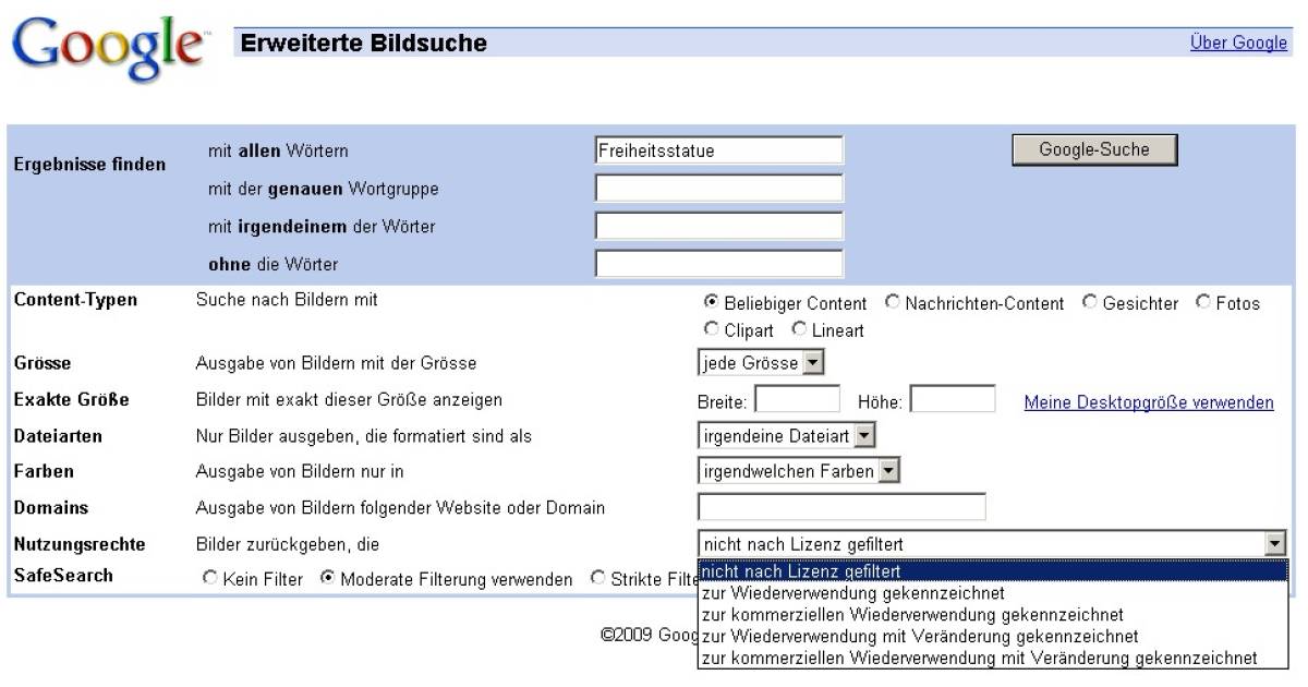Google Bildersuche Mit Lizenzabfrage Pctipp Ch