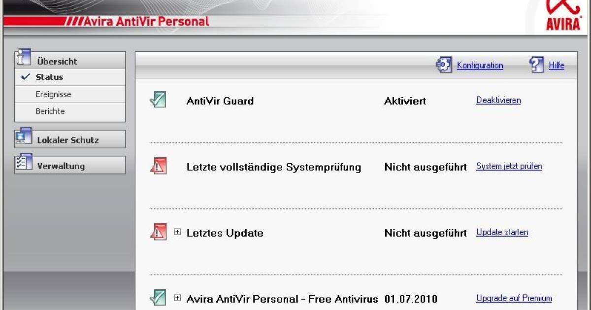 Avira-Fehler: ccplg.xml und Feature Control File - pctipp.ch