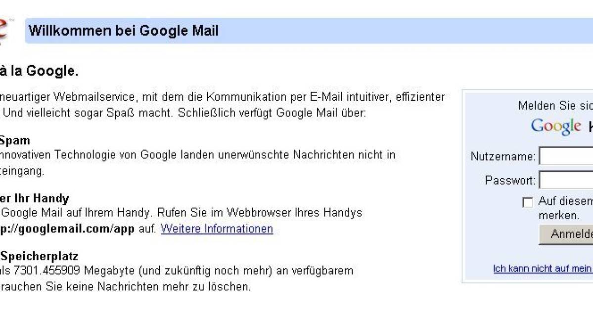 Google Mail Fehler 007 Google Mail Fehler 007
