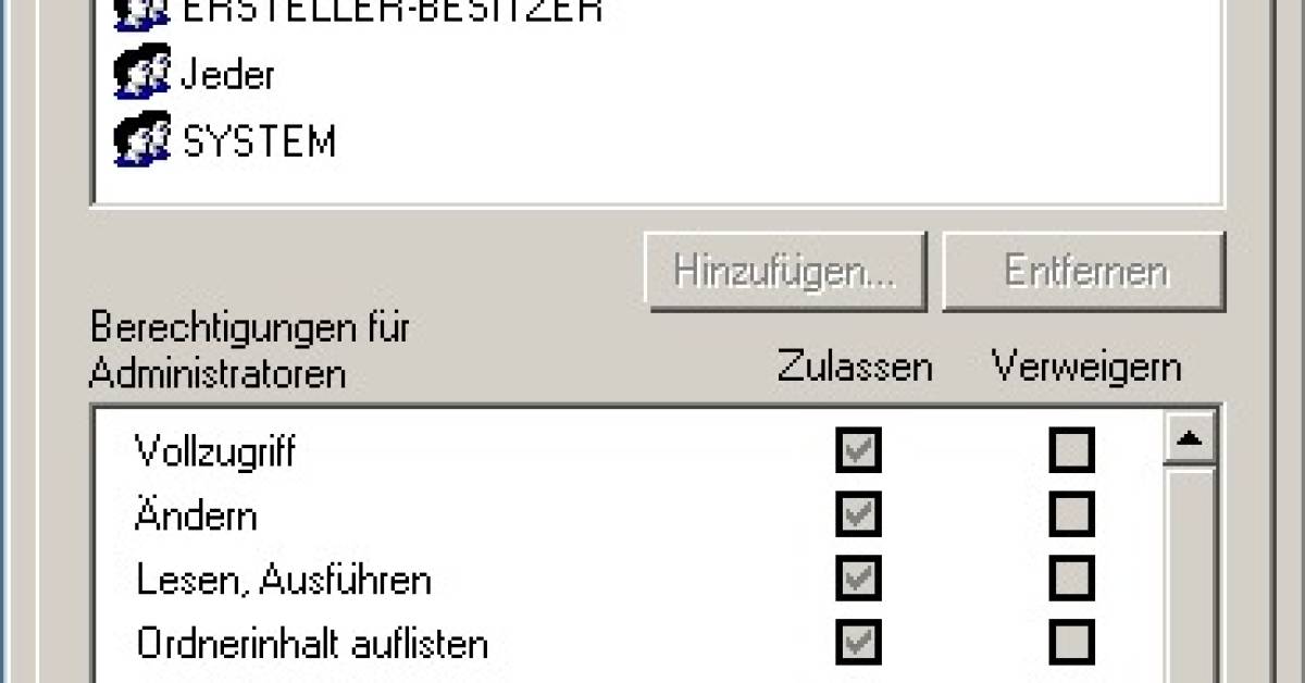 Registerkarte «Sicherheit» fehlt in XP Pro pctipp.ch