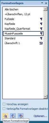 Erstellen Sie für die Zelle eine separate Formatvorlage