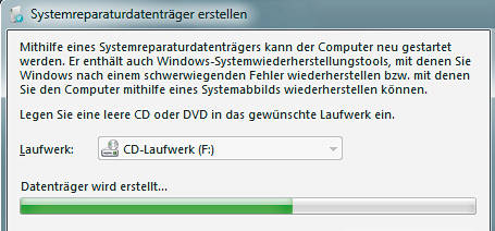 Per Reparatur-CD holen Sie ein Systemabbild sogar zurück, wenn Windows streikt