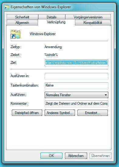 So weisen Sie der Explorer-Verknüpfung in der Taskleiste einen anderen Ordner zu