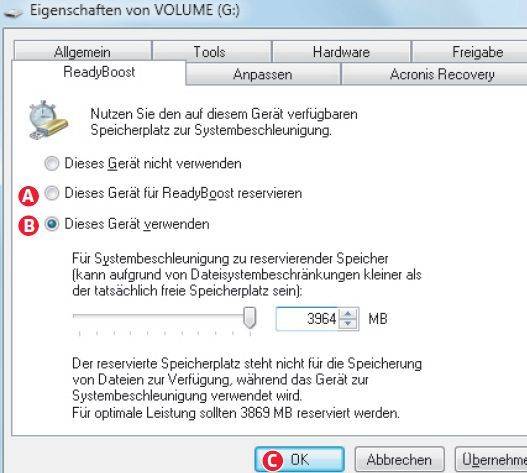 Screen 2: Ein Boost ist relativ einfach und kostenlos