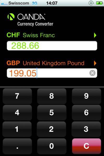 Currency Converter kennt alle Wechselkurse