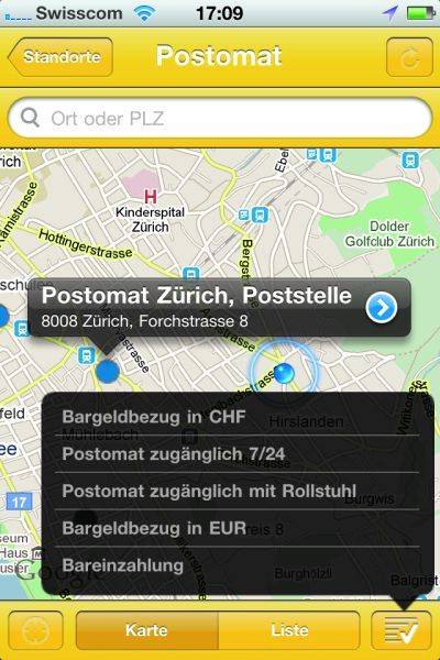 Schweizer Post verrät, wo es Postomaten gibt