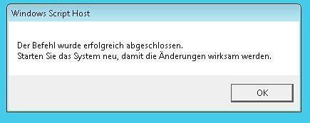 Screen 4: Starten Sie den PC neu, wenn diese Aufforderung erscheint