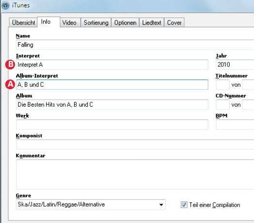 Screen 3: Compilations als Einheit anzeigen
