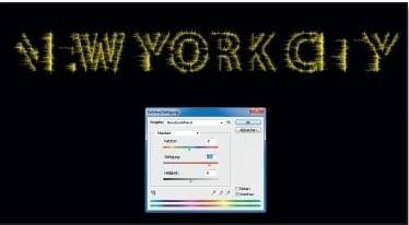 Text in Glitzeroptik