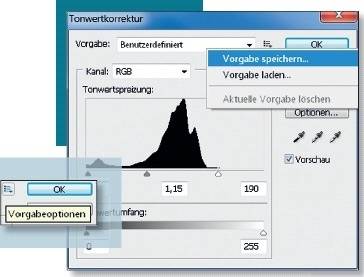 Schnelleinstellung