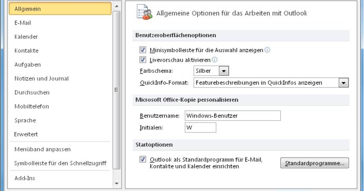 DIREKTE LINKS IM E MAIL CENTER visual data 8