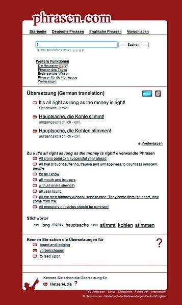 Englische Redewendungen satt – dank Phrasen.com