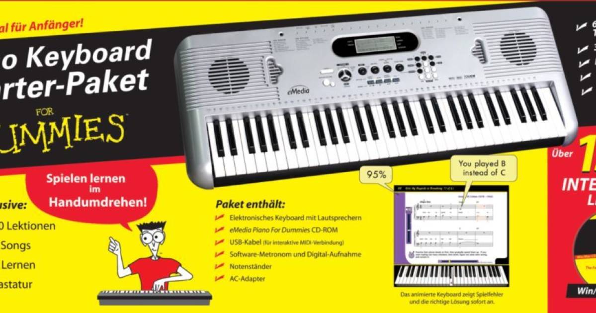 Piano Keyboard StarterPaket für Dummies pctipp.ch