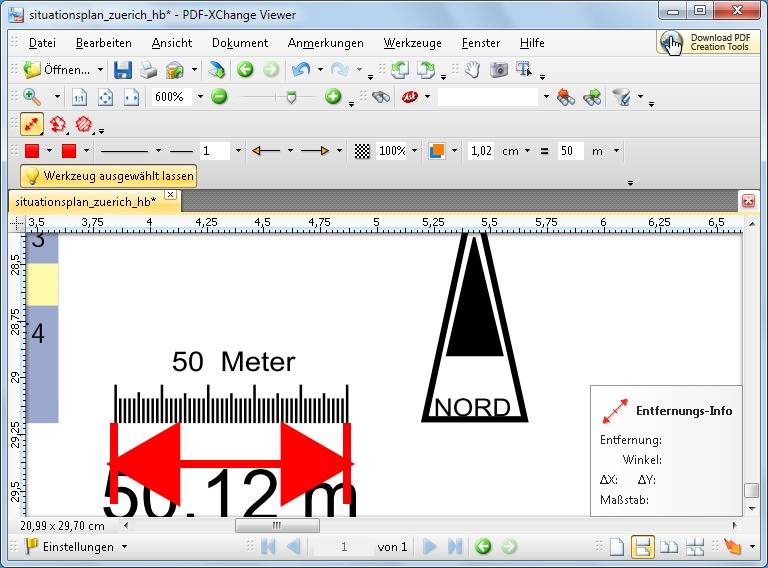 Pdf Xchange Viewer Distanzen Messen Pctipp Ch