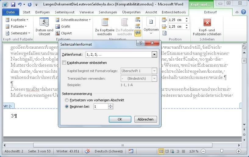 Nummerierung Word Ab Seite 3 Nummerierung Word Ab Seite 3