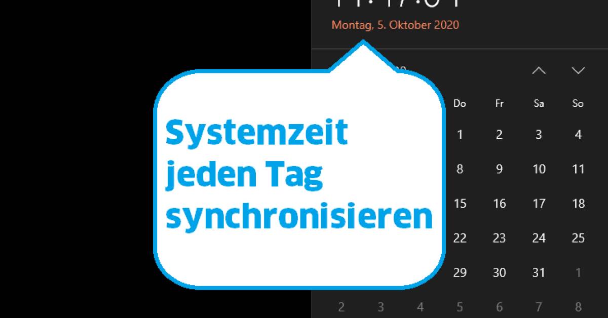 Windows Zeit bei jedem Start synchronisieren pctipp.ch