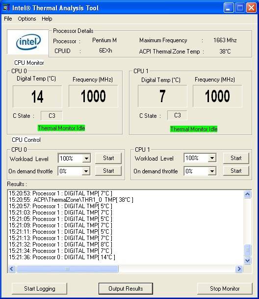 Intel Thermal Analysis Tool