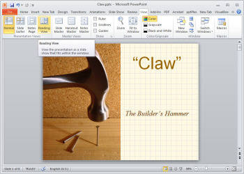 Mit PowerPoint 2010 wurde die Leseansicht für Präsentationen eingeführt