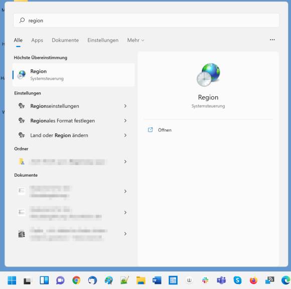 Screenshot Befehl im Startmenü von Windows 11