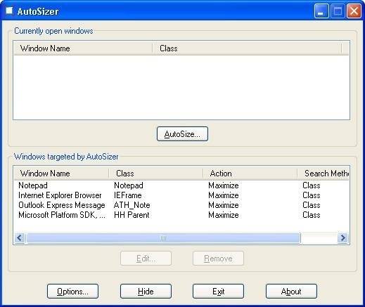 AutoSizer vergrössert Programmfenster