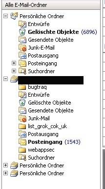 Ein eigener Ordner für den Hotmailaccount