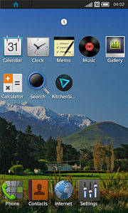 Screenshot aus einer frühen Tizen-Version