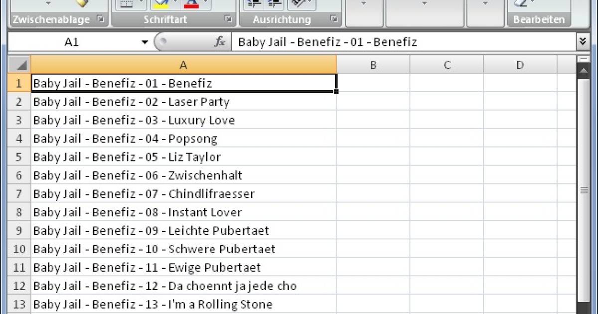 Liste aus Dateinamen erstellen und in Excel importieren pctipp.ch
