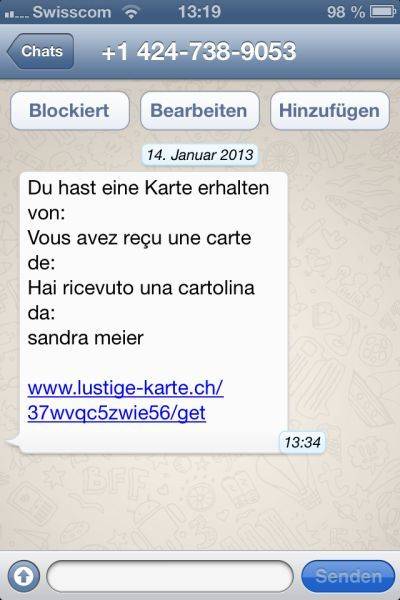 whatsapp spam bot absender